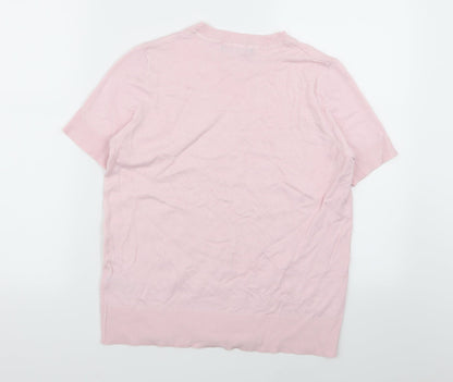 M&S Womens Pink   Basic T-Shirt Size 10