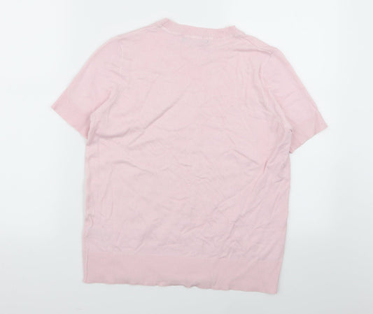 M&S Womens Pink   Basic T-Shirt Size 10