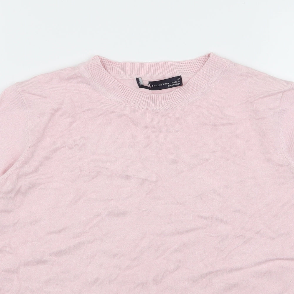 M&S Womens Pink   Basic T-Shirt Size 10