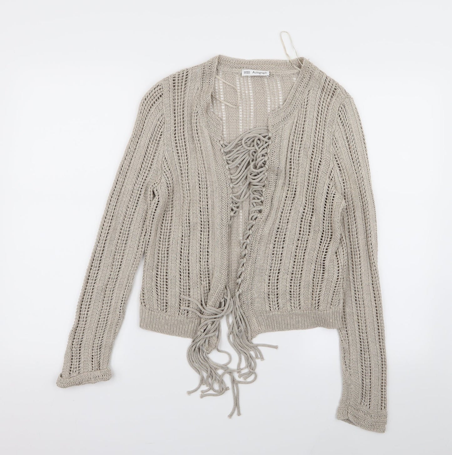 M&S Womens Brown   Cardigan Jumper Size 14
