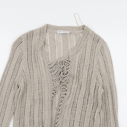 M&S Womens Brown   Cardigan Jumper Size 14