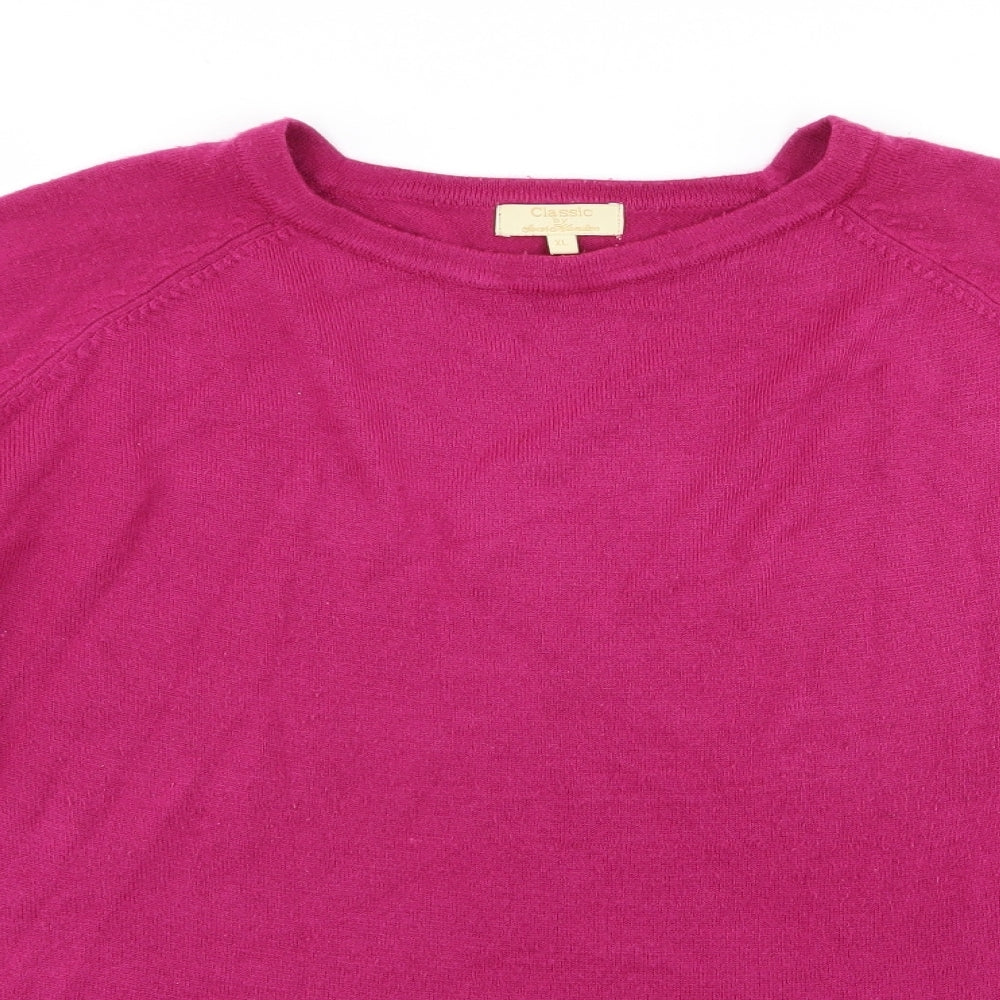 Classic Womens Pink   Pullover Jumper Size XL