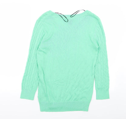 Womens UK Size S H&M Green Pullover Jumper