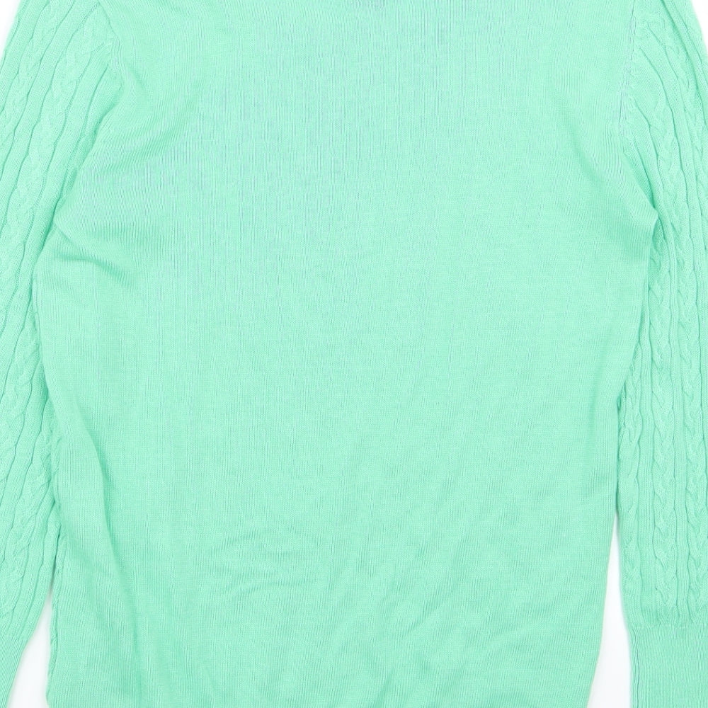 Womens UK Size S H&M Green Pullover Jumper