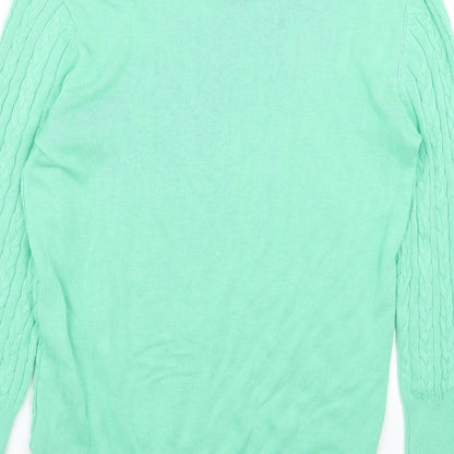 Womens UK Size S H&M Green Pullover Jumper