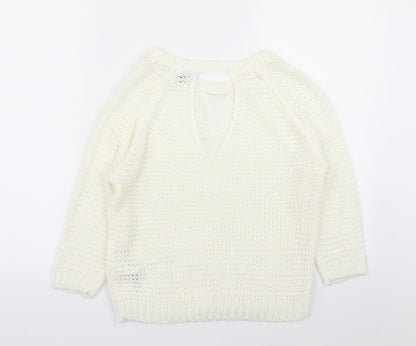 Womens UK Size S New Look White Pullover Jumper