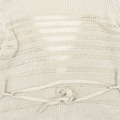 Asda George Womens Gold Striped  Cardigan Jumper Size 10