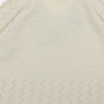 Damart Womens Beige Floral  Basic T-Shirt Size 14