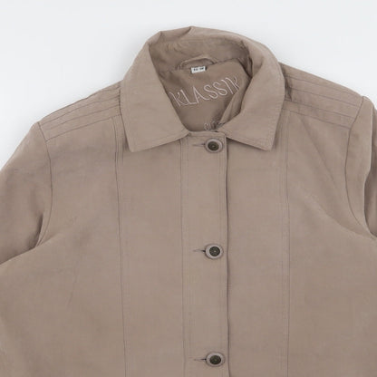 Womens UK Size 12 klassik Brown Jacket