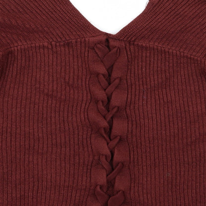 Womens UK Size M H&M Red Pullover Jumper