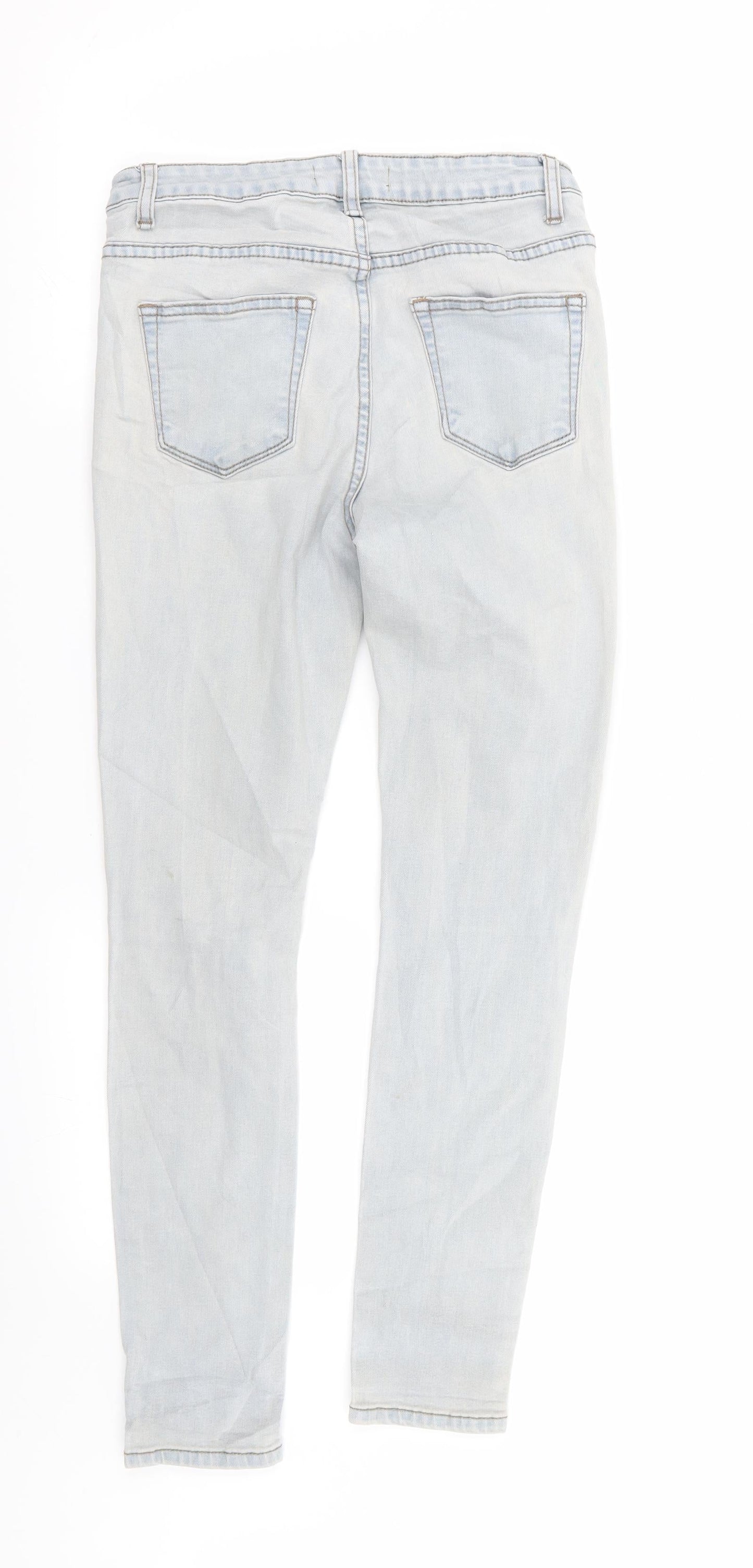 Glamorous Womens Blue   Skinny Jeans Size 8 L27 in - RIPPED JEANS