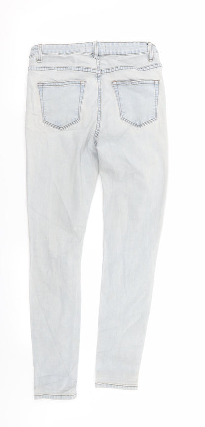 Glamorous Womens Blue   Skinny Jeans Size 8 L27 in - RIPPED JEANS