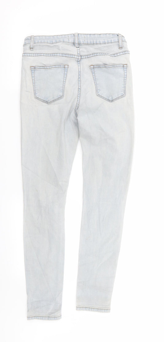 Glamorous Womens Blue   Skinny Jeans Size 8 L27 in - RIPPED JEANS