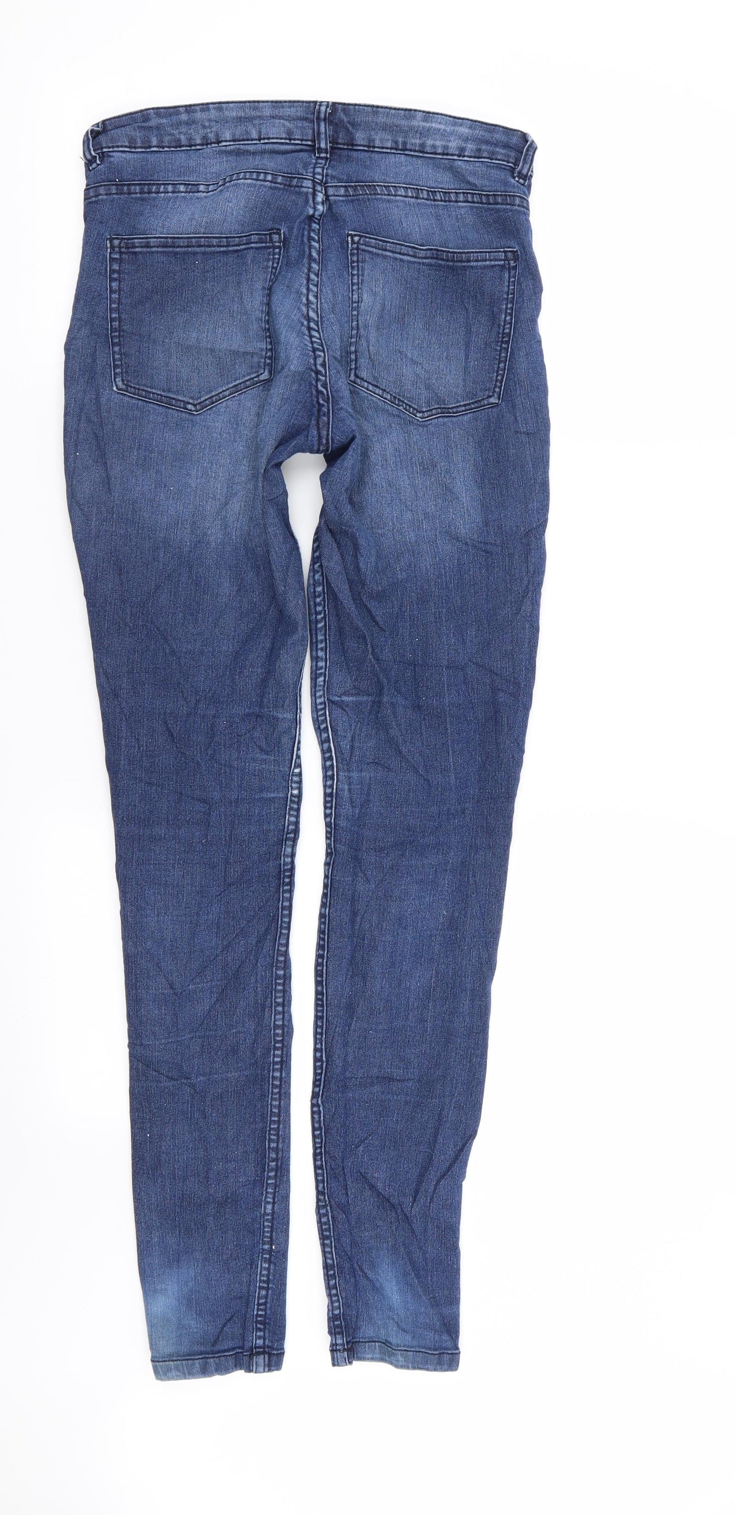 Womens UK Size 8 H&M Regular Fit Skinny Blue Jeans