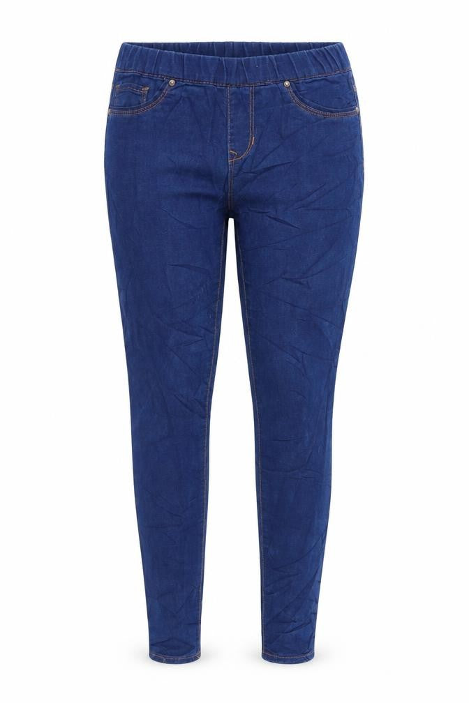 Front view of denim and co women’s blue jegging leggings, size UK 10, 30-inch leg - stretch waistband