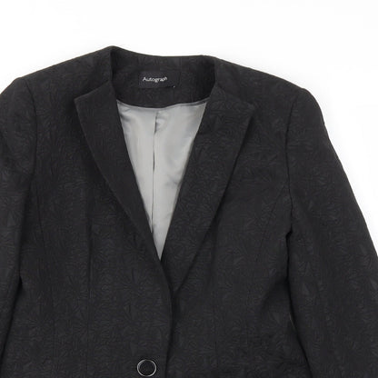 M&S Womens Black   Jacket Blazer Size 8