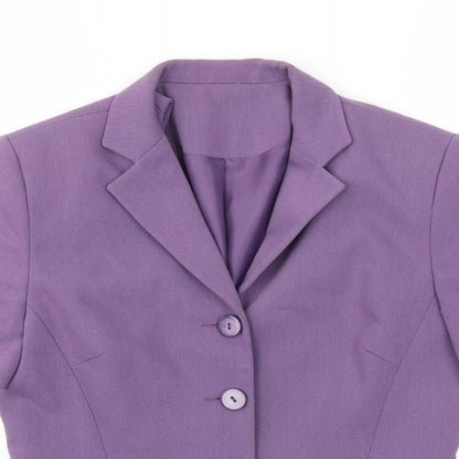 Womens UK Size 10 Richards Purple Basic Blouse