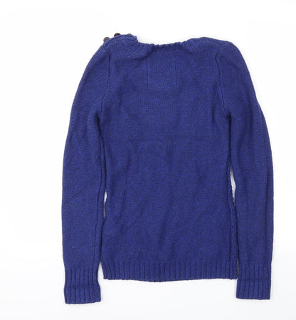 Womens UK Size XS LOGG Blue Pullover Jumper