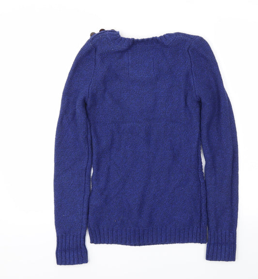 Womens UK Size XS LOGG Blue Pullover Jumper