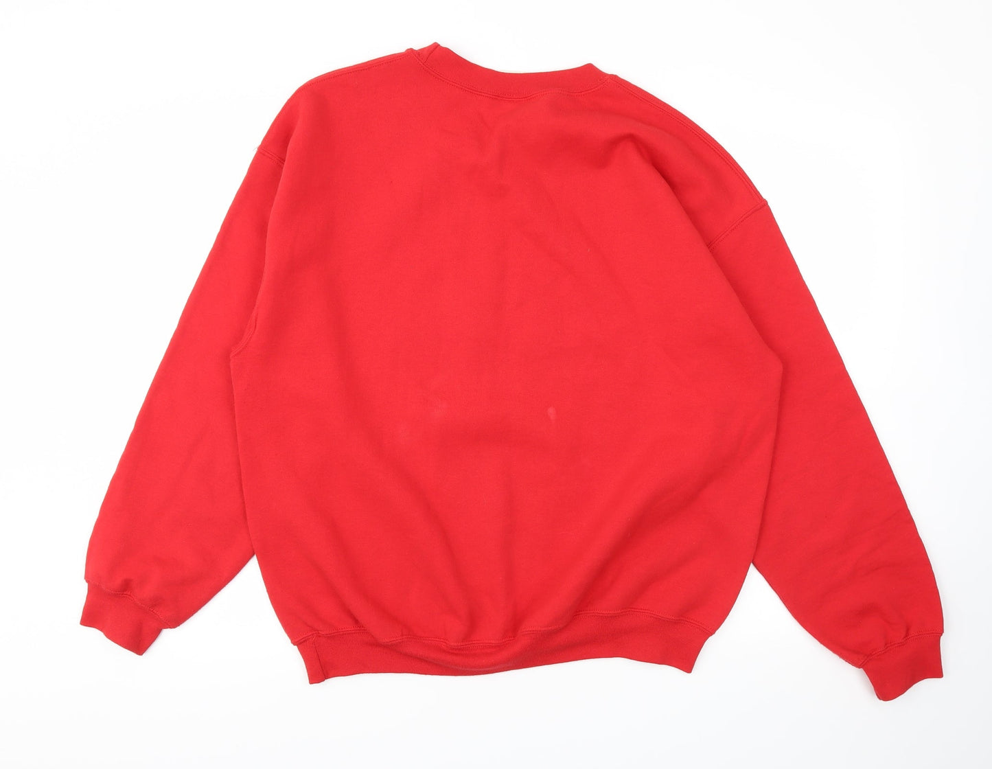 Womens UK Size L Gildan Red Pullover Jumper