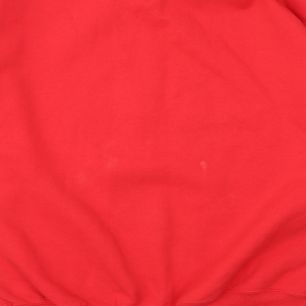 Womens UK Size L Gildan Red Pullover Jumper