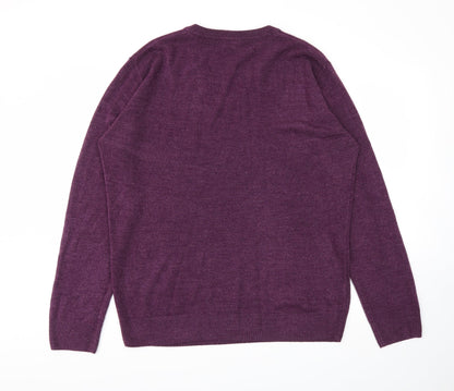 Mens UK Size XL Easy Purple Pullover Sweatshirt