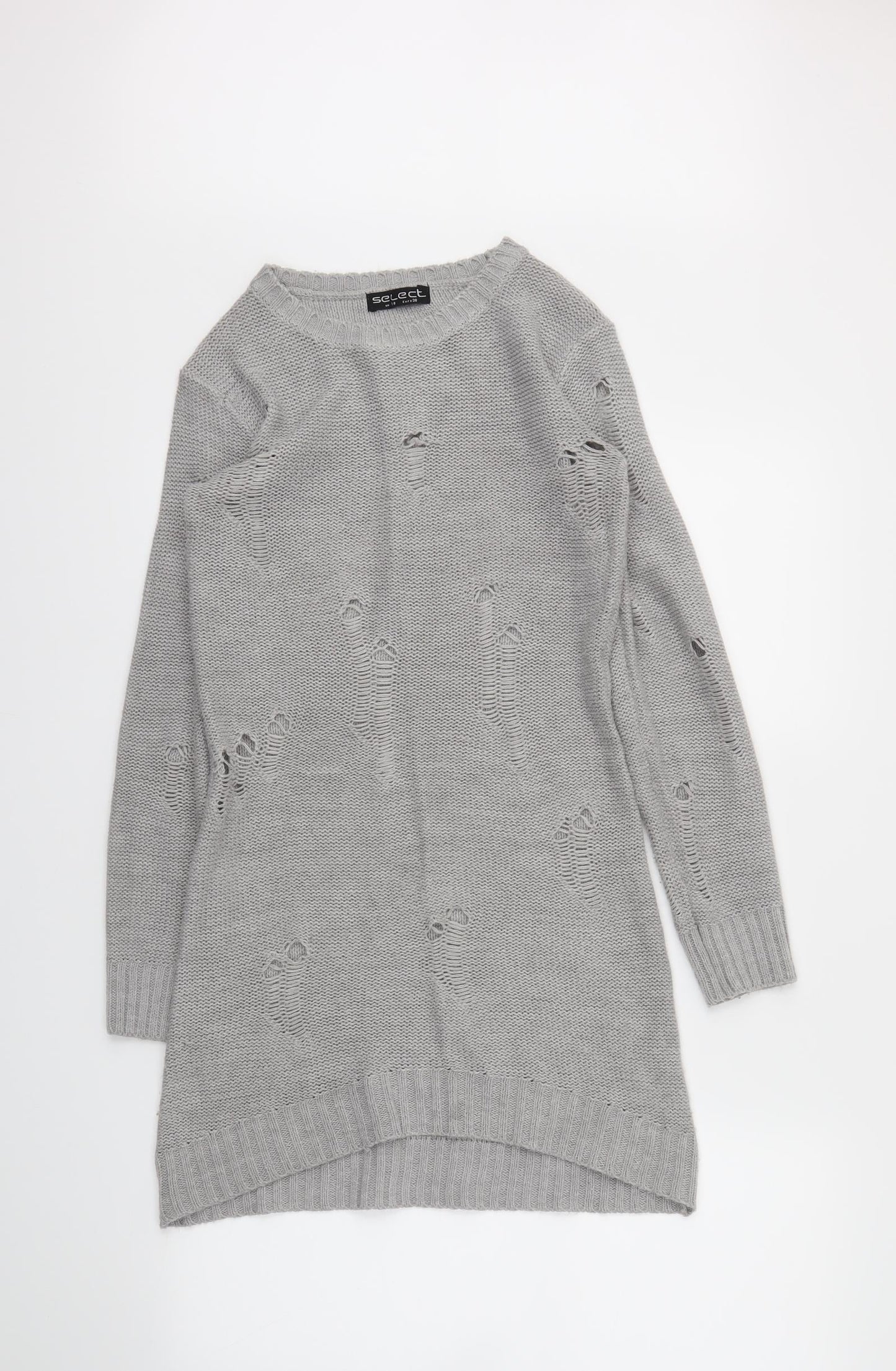 Womens UK Size 10 Select Grey Pullover Jumper