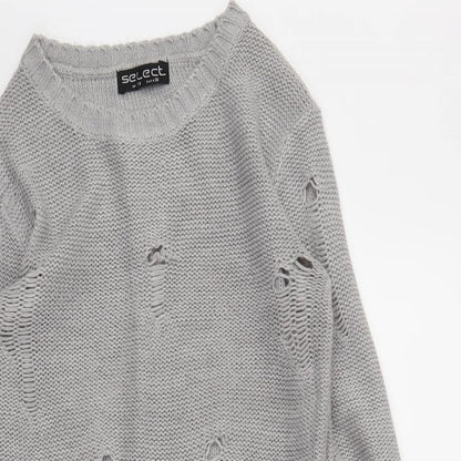 Womens UK Size 10 Select Grey Pullover Jumper