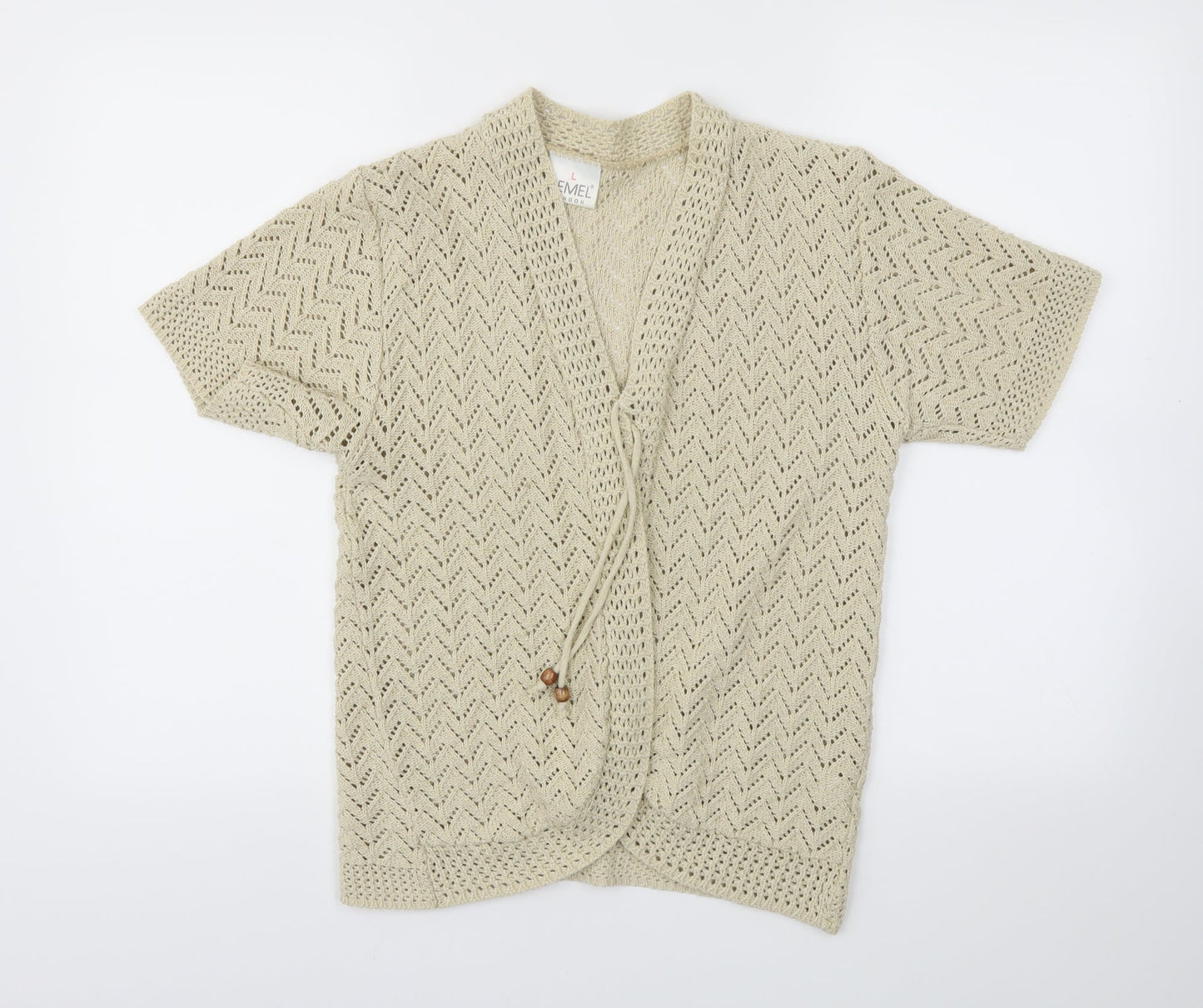 Womens UK Size L Remel London Beige Cardigan Jumper