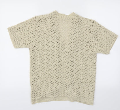 Womens UK Size L Remel London Beige Cardigan Jumper