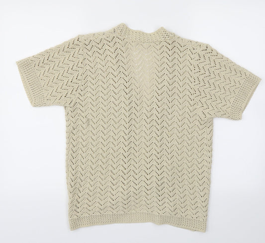Womens UK Size L Remel London Beige Cardigan Jumper