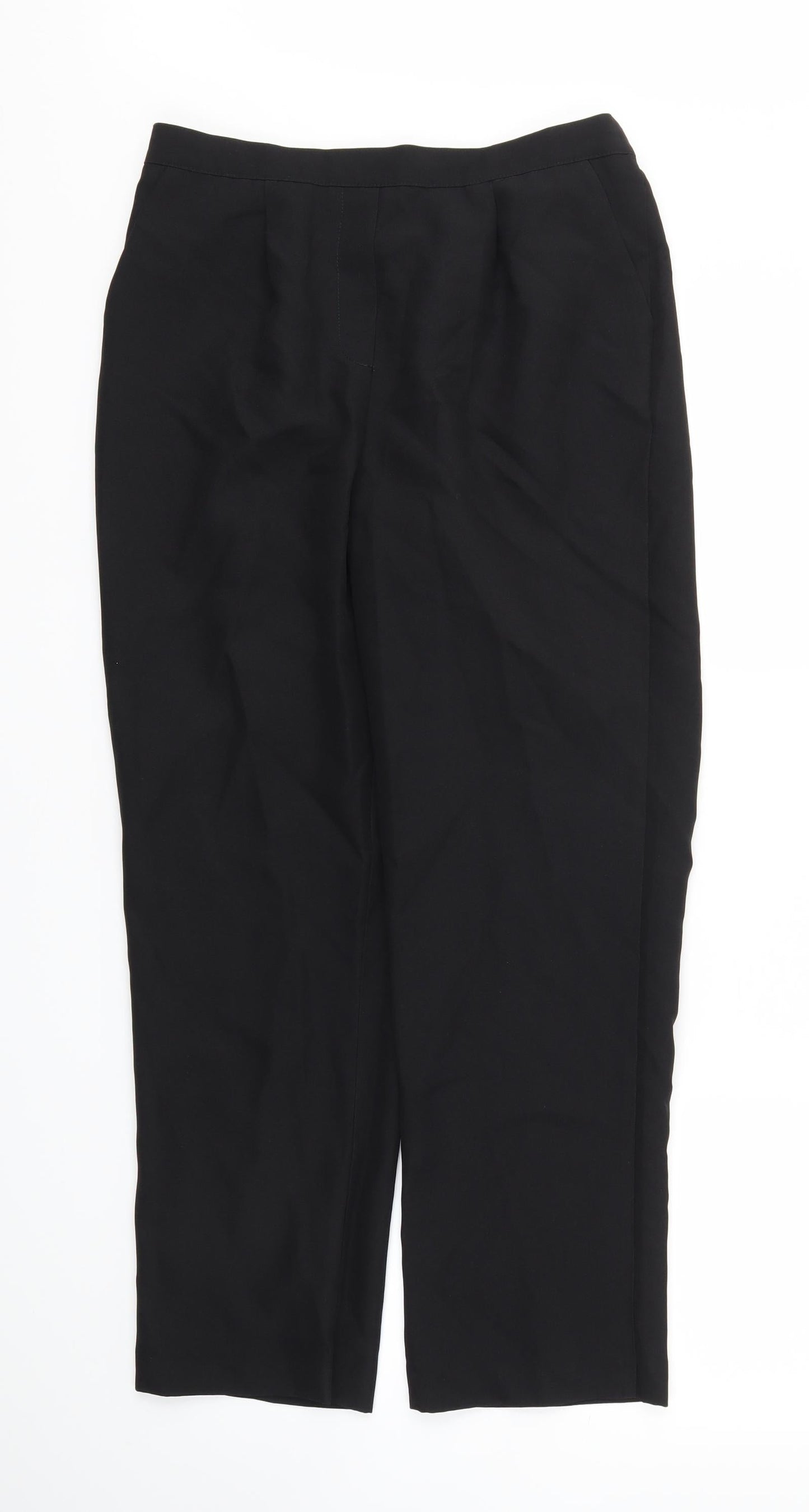 Bonmarché Womens Black   Trousers  Size 12 L26 in - Stretch waistband