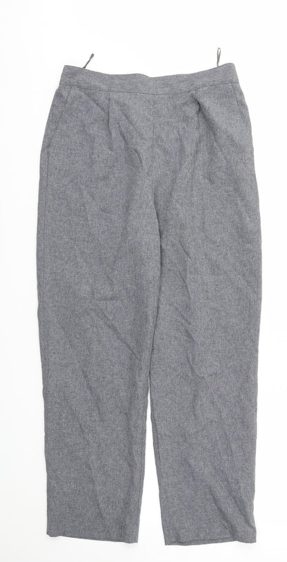 Bonmarché Womens Grey   Trousers  Size 12 L26 in - Stretch waistband