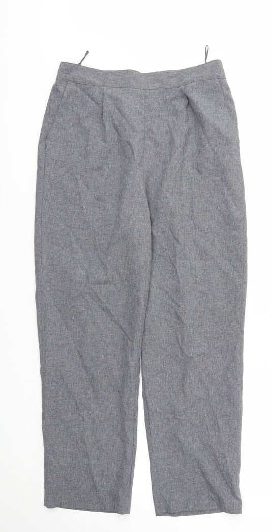 Bonmarché Womens Grey   Trousers  Size 12 L26 in - Stretch waistband