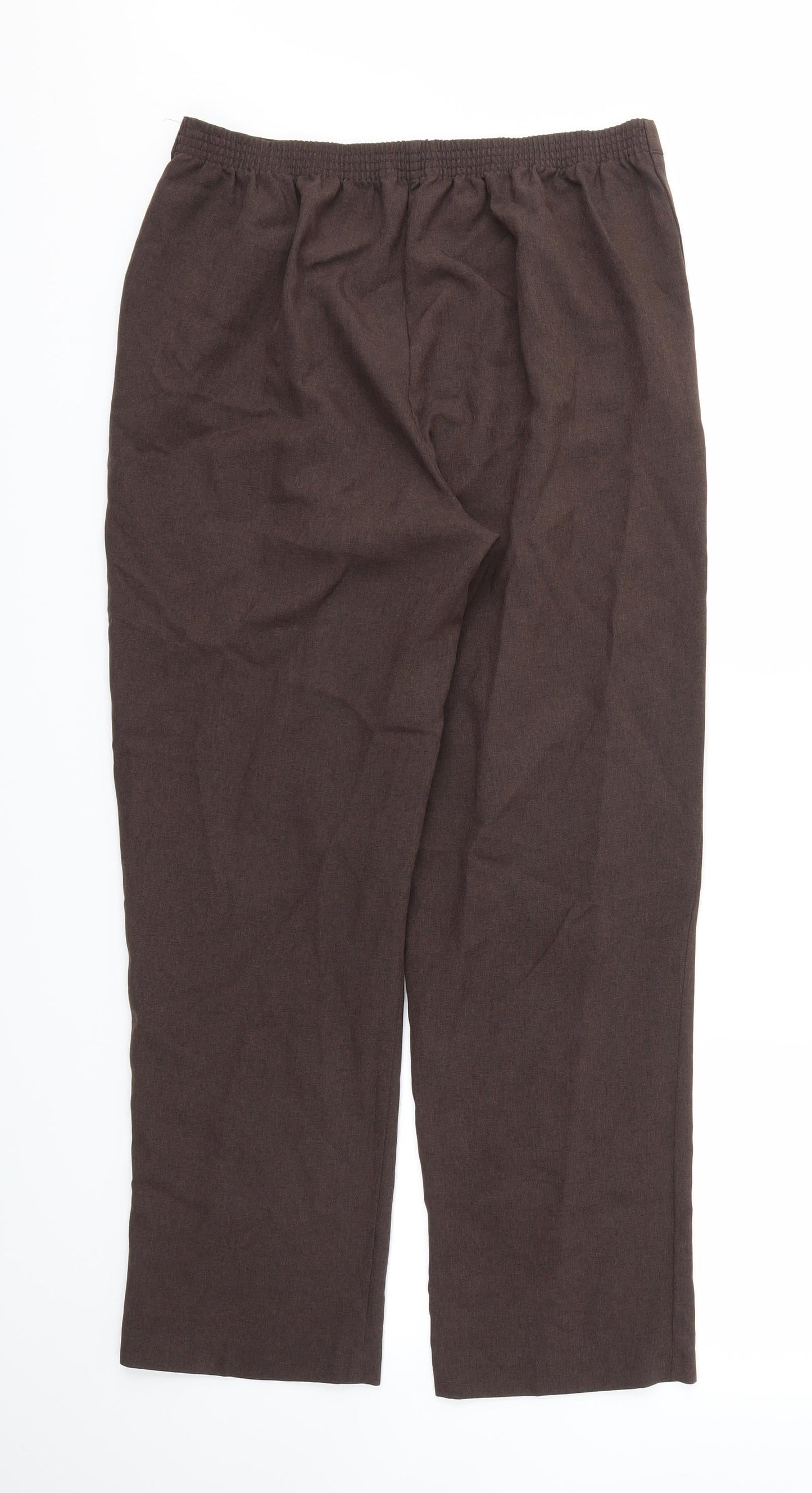 Bonmarché Womens Brown   Trousers  Size 12 L28 in - Stretch waistband