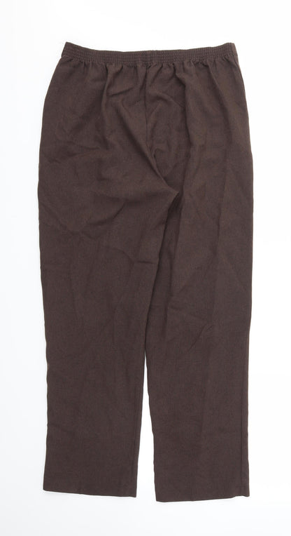 Bonmarché Womens Brown   Trousers  Size 12 L28 in - Stretch waistband