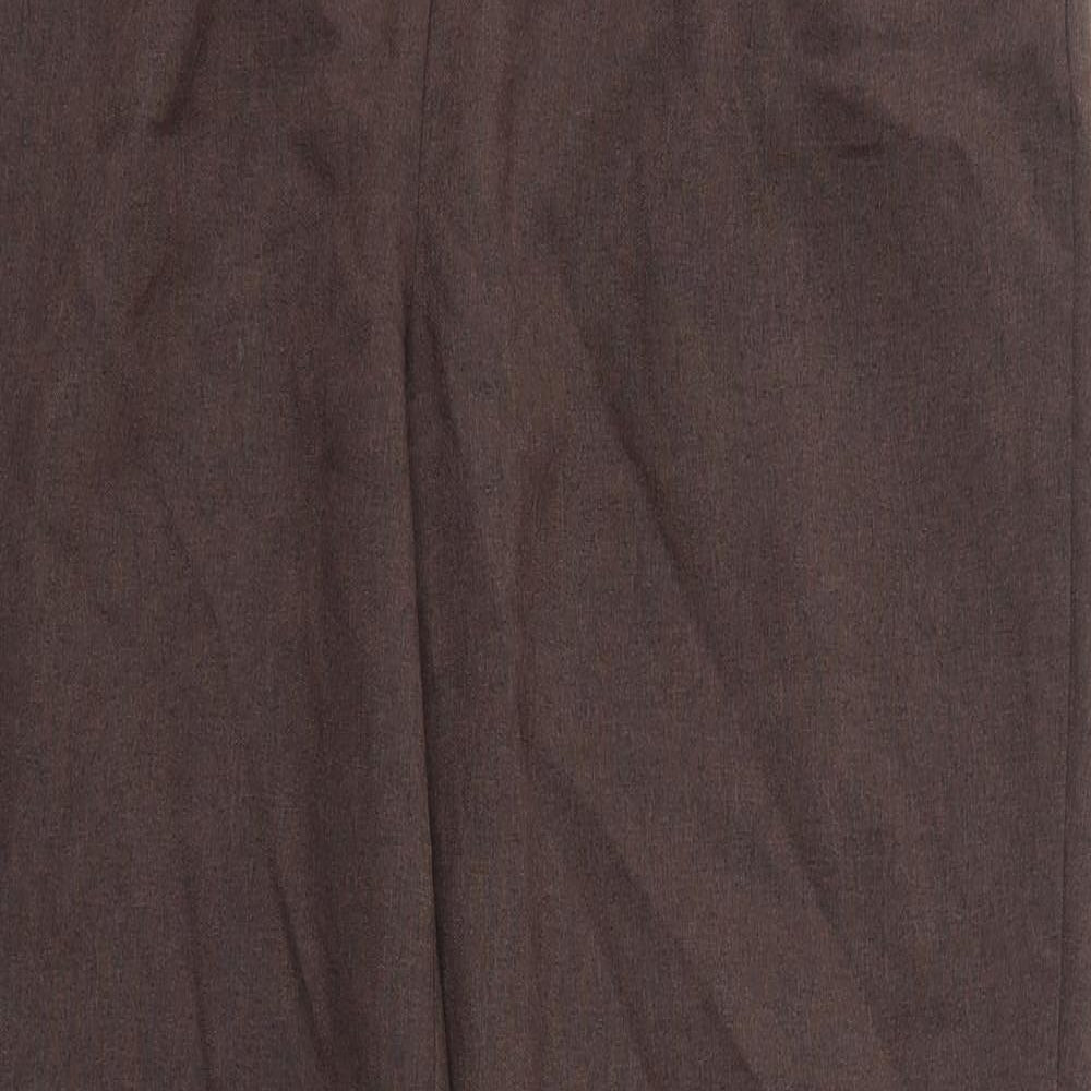 Bonmarché Womens Brown   Trousers  Size 12 L28 in - Stretch waistband