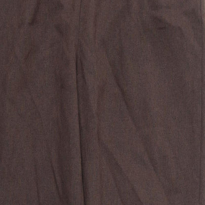 Bonmarché Womens Brown   Trousers  Size 12 L28 in - Stretch waistband