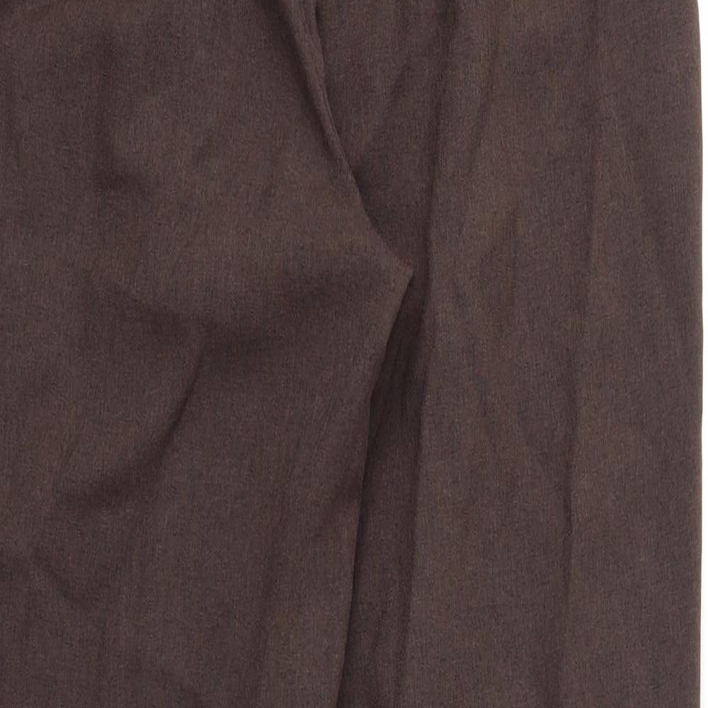 Bonmarché Womens Brown   Trousers  Size 12 L28 in - Stretch waistband