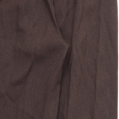 Bonmarché Womens Brown   Trousers  Size 12 L28 in - Stretch waistband