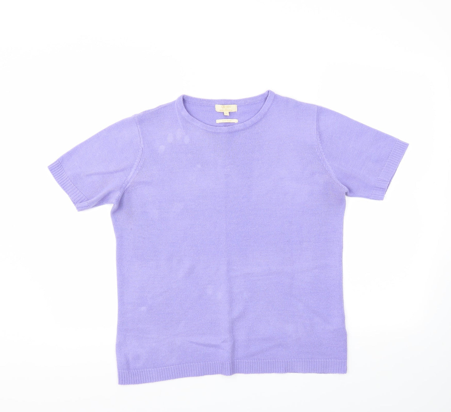 Womens UK Size M Classic Purple Pullover Jumper