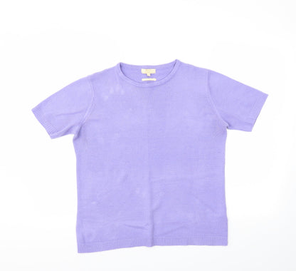 Womens UK Size M Classic Purple Pullover Jumper