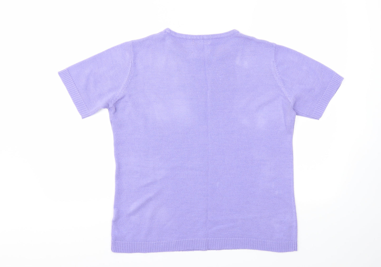 Womens UK Size M Classic Purple Pullover Jumper
