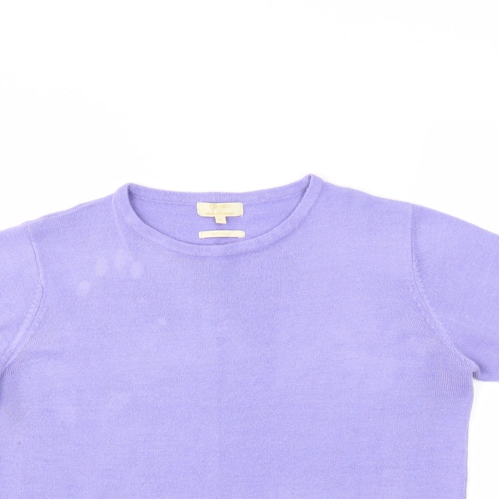 Womens UK Size M Classic Purple Pullover Jumper