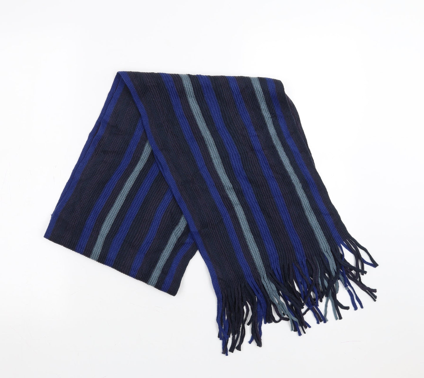Sainsburys  Mens Blue Striped  Scarf  One Size
