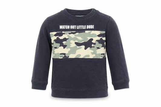 SO CUTE Baby Blue   Pullover Jumper Size 12-18 Months  - Camo detail