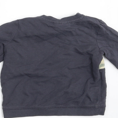 SO CUTE Baby Blue   Pullover Jumper Size 12-18 Months  - Camo detail