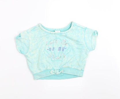 Disney Girls Green   Pullover Sweatshirt Size 7-8 Years  - call me on my shell