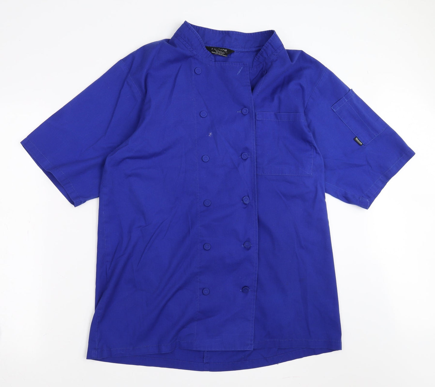 Mens UK Size L Brigade Blue  Button-Up Short Sleeve Casual Shirt