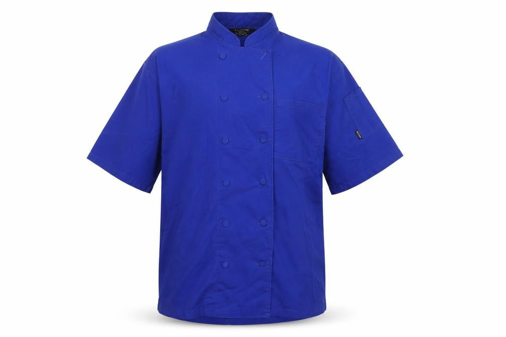 Mens UK Size L Brigade Blue  Button-Up Short Sleeve Casual Shirt